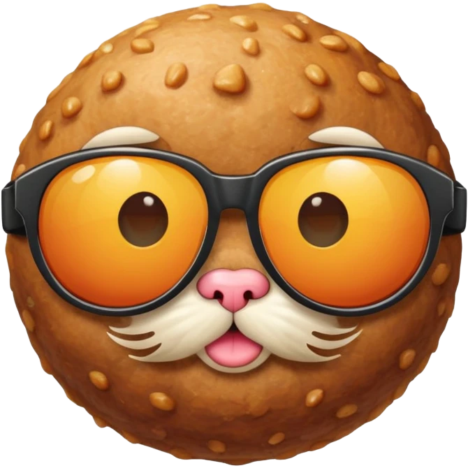 Meatball with sunglasses emoji