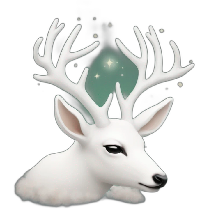 Real white deer dreaming emoji