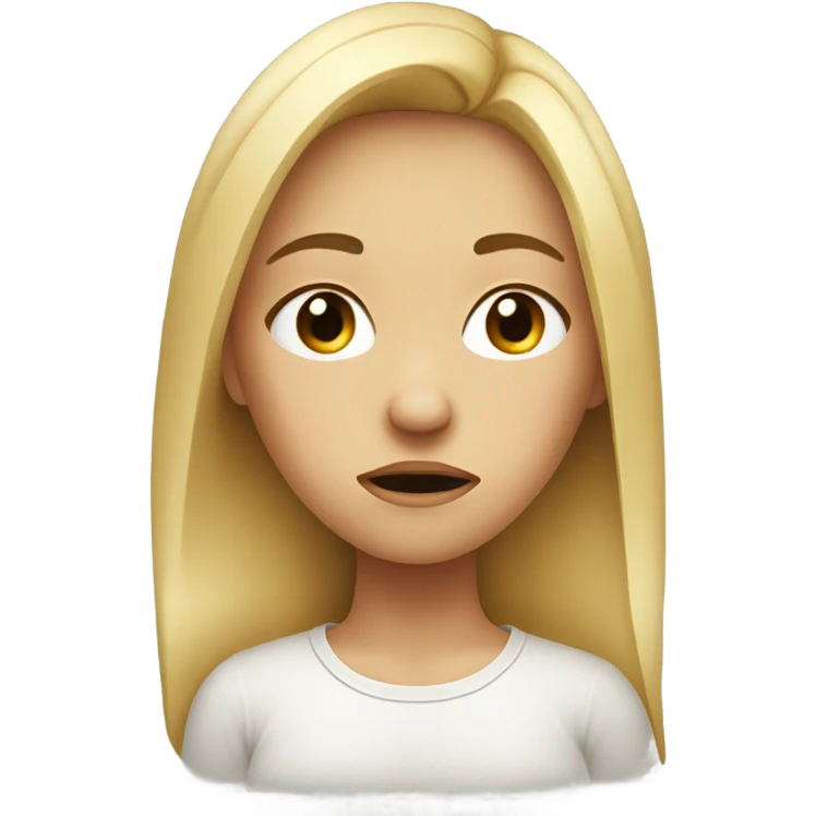 Blond woman upset  emoji