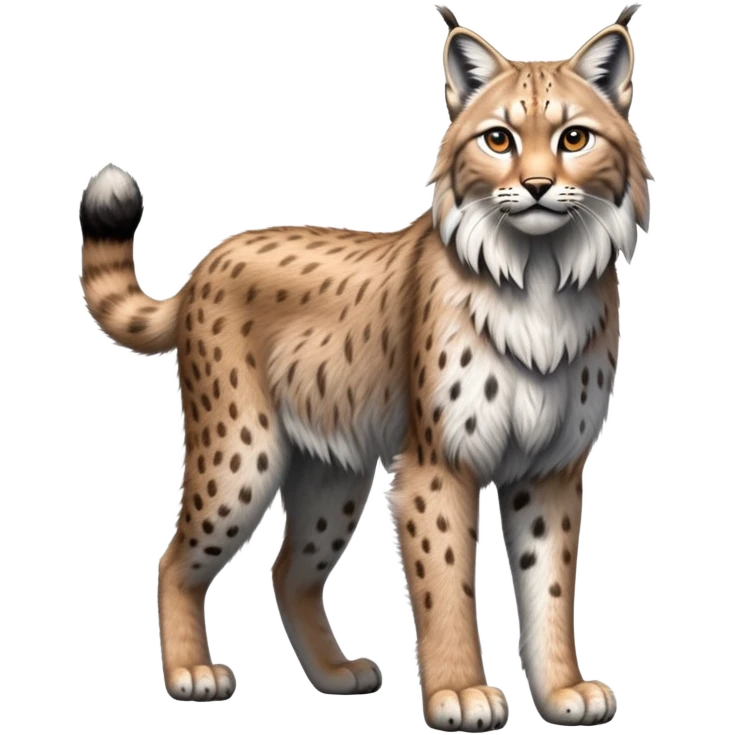 cinematic full body lynx, hyper-realistic, standing emoji