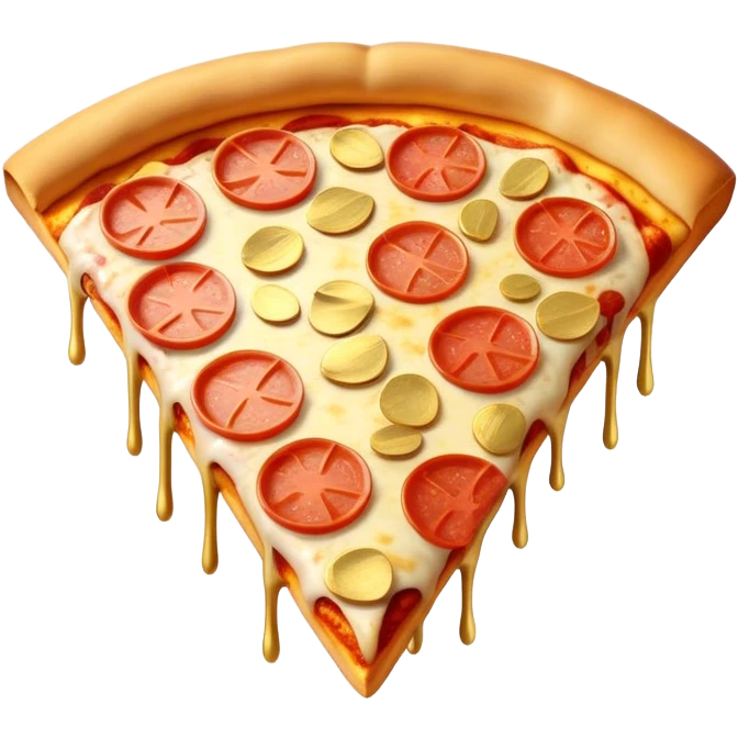 Pizza with gold bars emoji