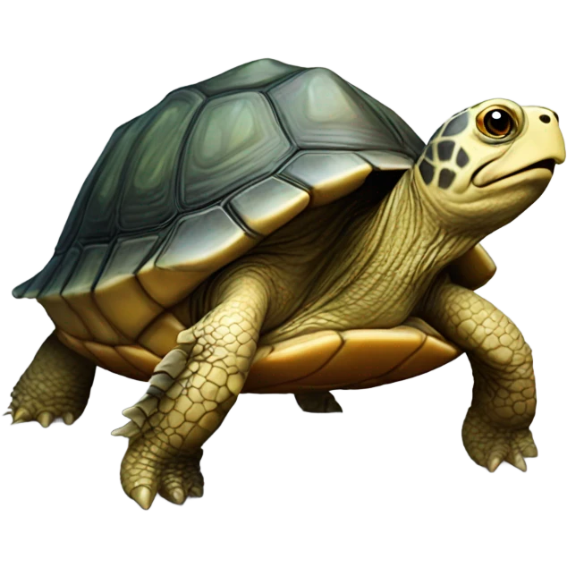 Turtle eating nuggets emoji