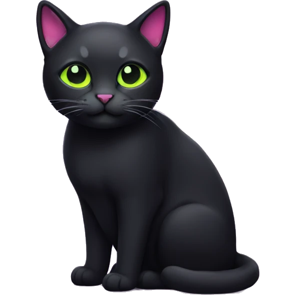 black neon cat emoji
