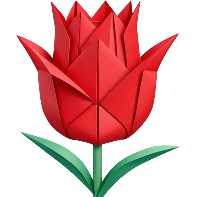origami tulip emoji