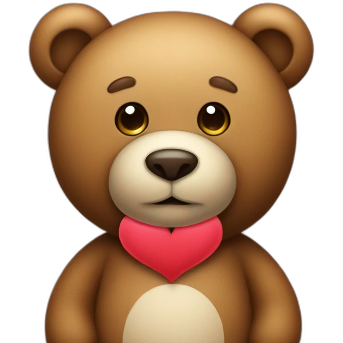 Teddy with heart  emoji