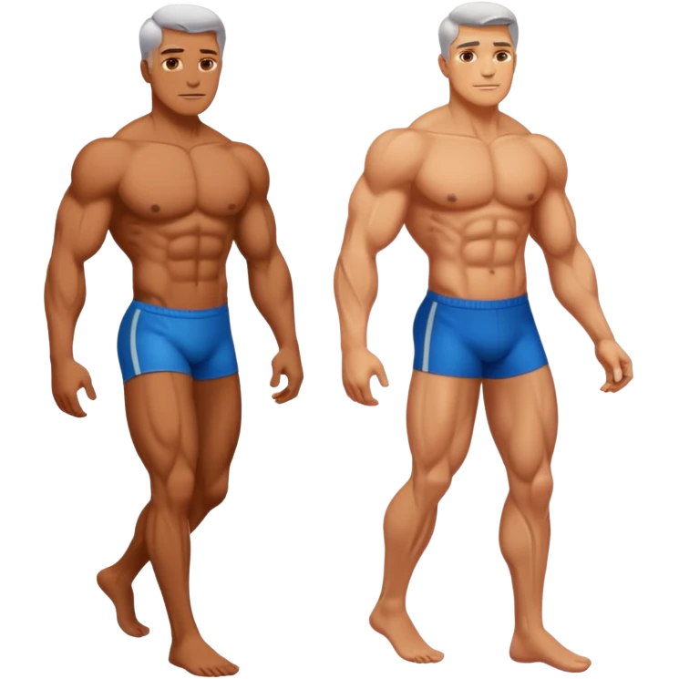 Character shedding an old body like a skin, new one stepping out emoji