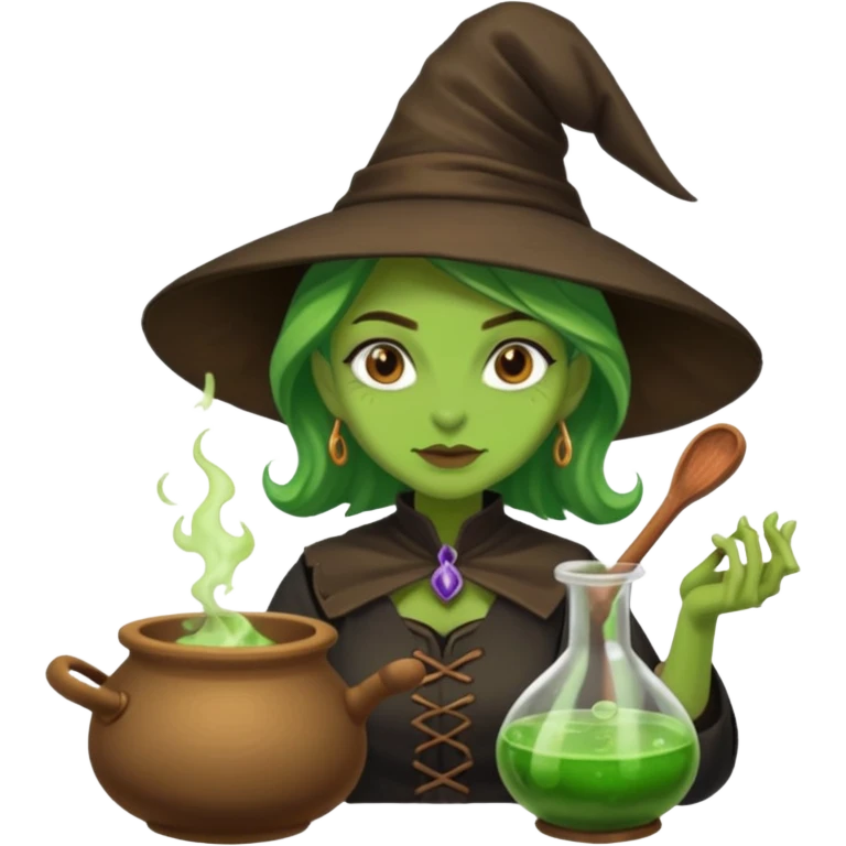 green witch cooking potion emoji