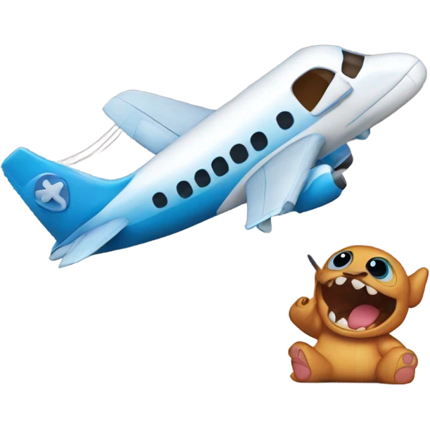 Stich y un avion emoji