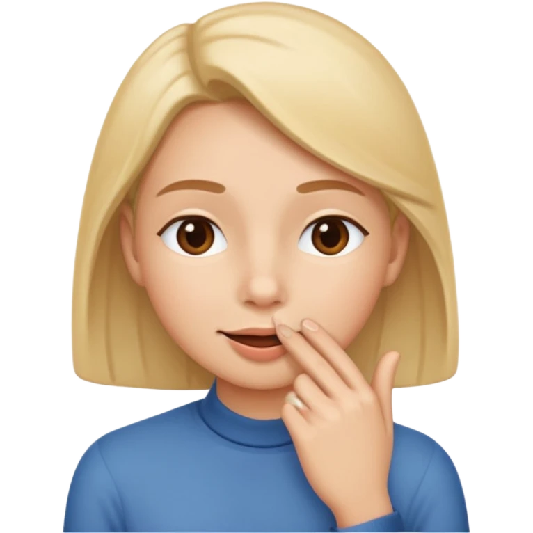 Silent face, shushing emoji