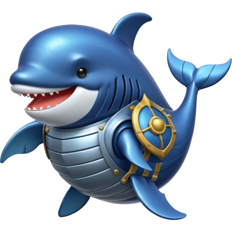Singing Whale in Armor emoji