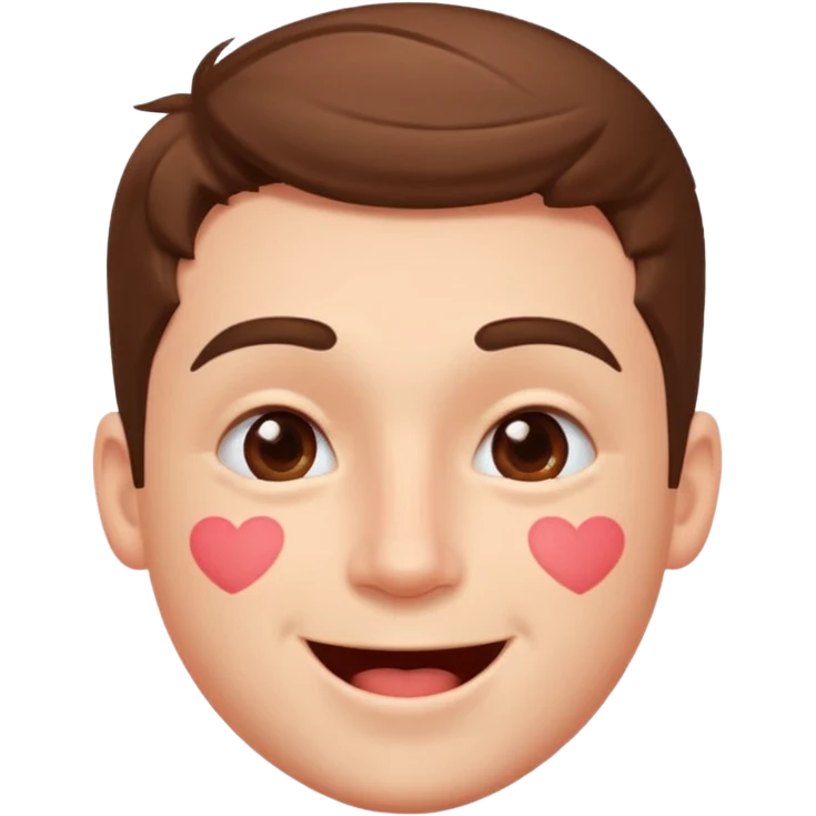 A guy with kiss mark all over his face acting crazy emoji