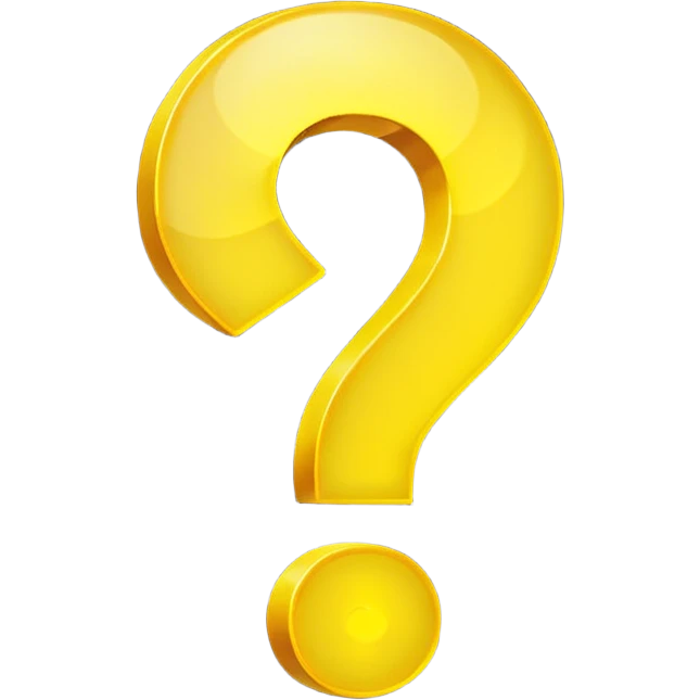 glowing question mark with black background and the question mark glows or is lit up like a light.  not too bold. emoji