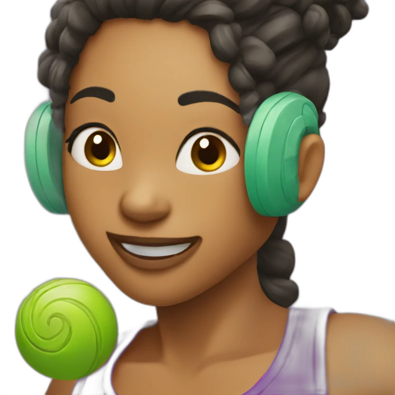 light green zumba emoji