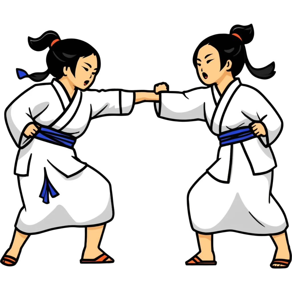 two asian street women fighting emoji