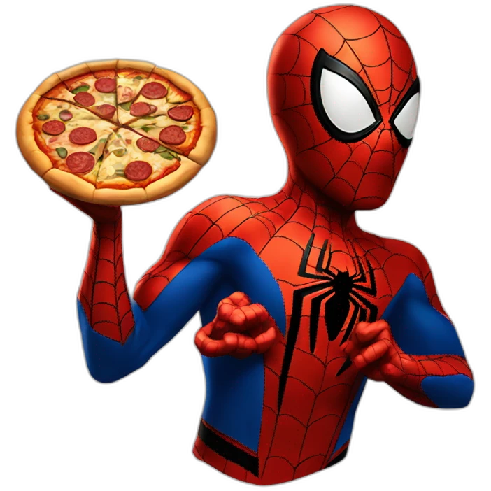 Spider-man pizza time emoji
