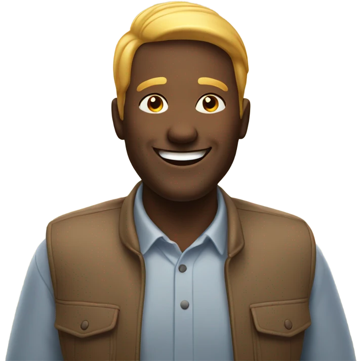smiling man outdoors in sunlight emoji
