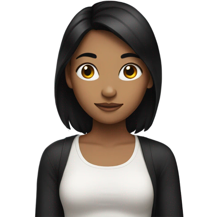 girl with black hair emoji