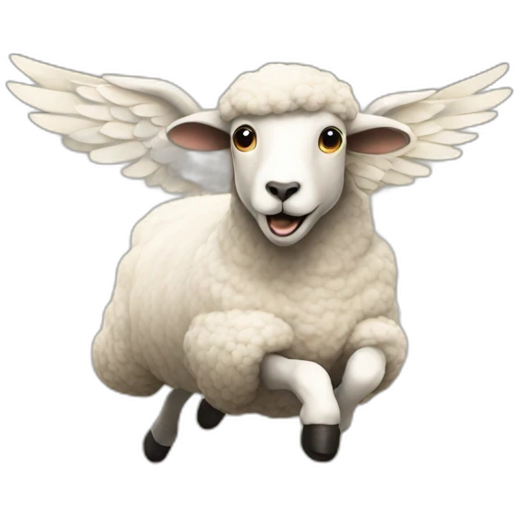 Flying sheep emoji