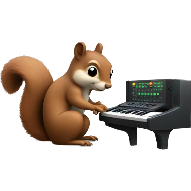Squirrel play synthesizer emoji