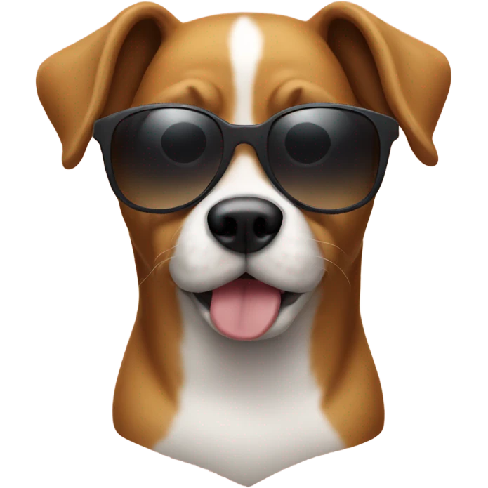 Dog wearing sunglasses emoji