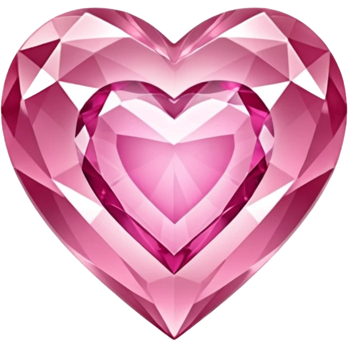 diamond heart with one mini pink heart inside of it  emoji