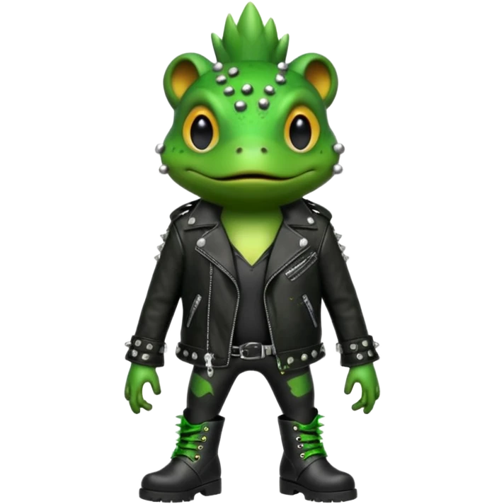 punk frog emoji
