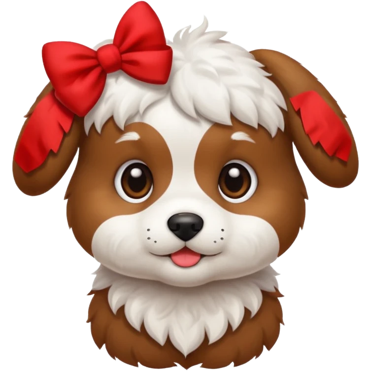 a puppy with a bow  emoji