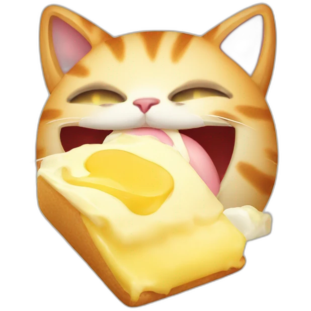 Cat eating mayo emoji