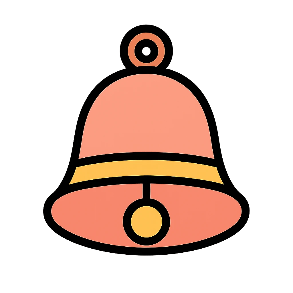 peach bell emoji