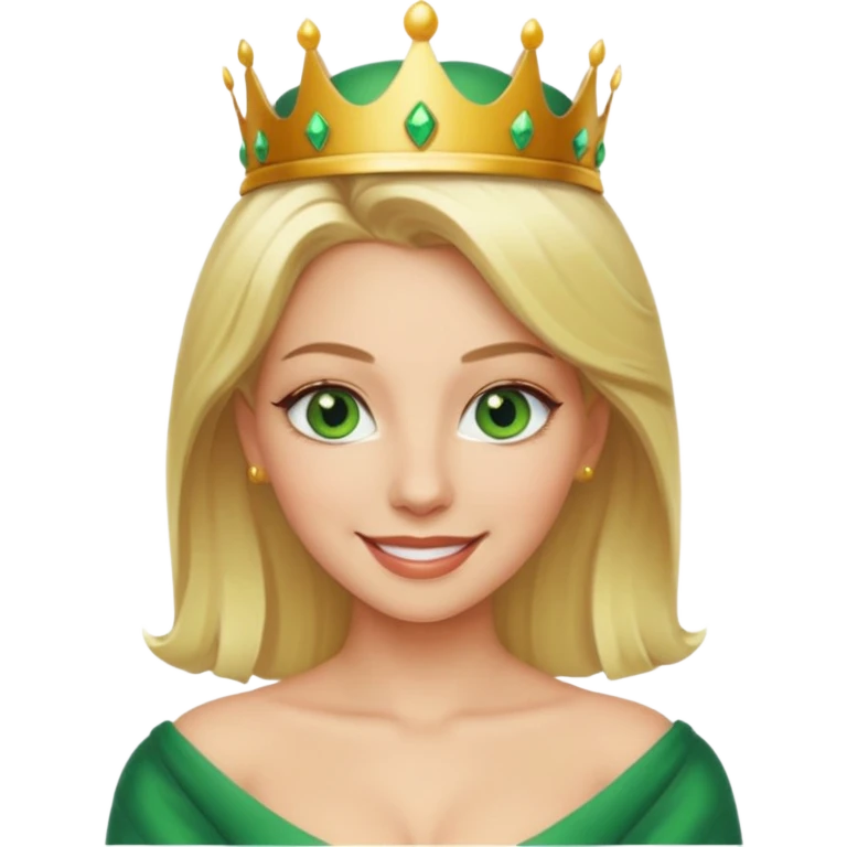 Sexy Queen Green eyes blonde Hair emoji
