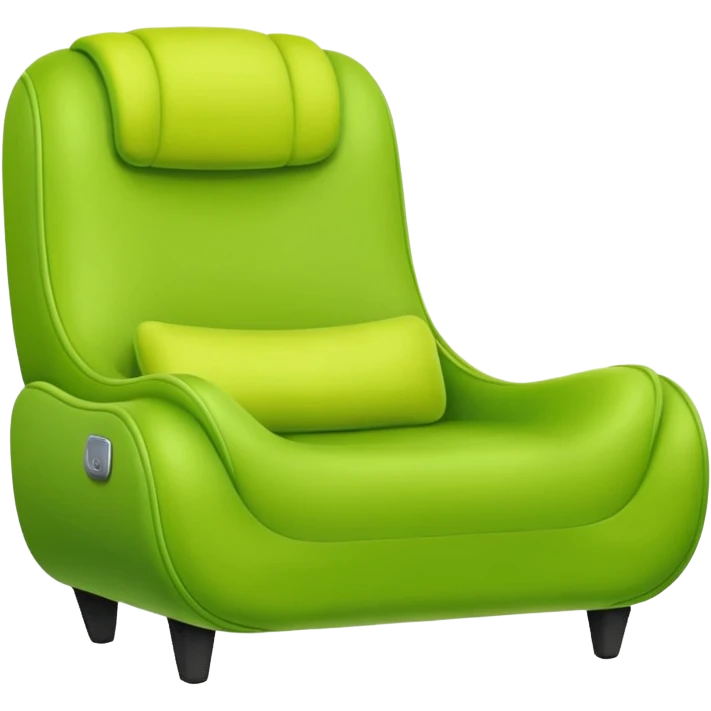 modern bright green coach with smooth curves, cheerful, clean design emoji emoji