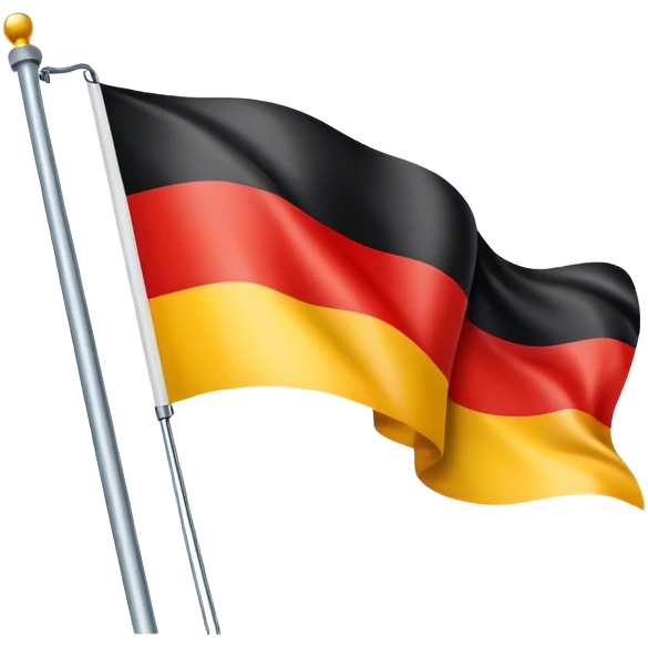German flag with the text "Done" over it emoji