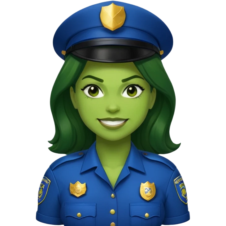 police she hulk emoji