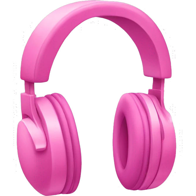 Pink headphones  emoji