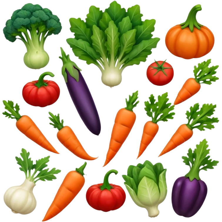 A bundle of different vegetables emoji