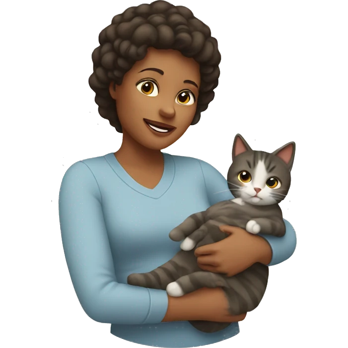 Mom with son and cat emoji