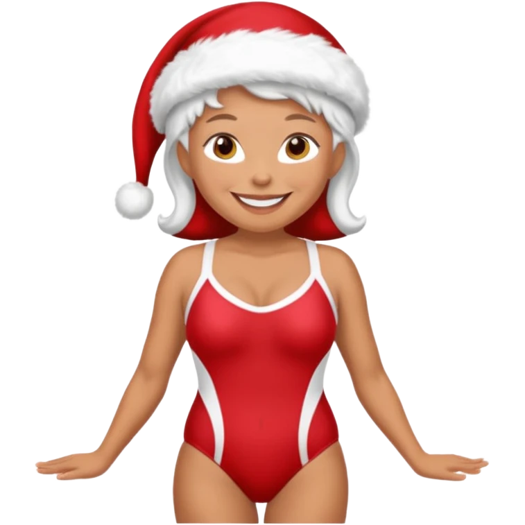 Beach Mrs Claus emoji