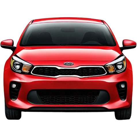 Red Kia Rio Sedan 2017 emoji