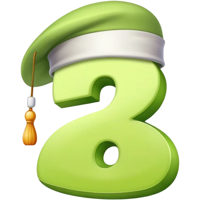 light lime cap with number “8” on it emoji