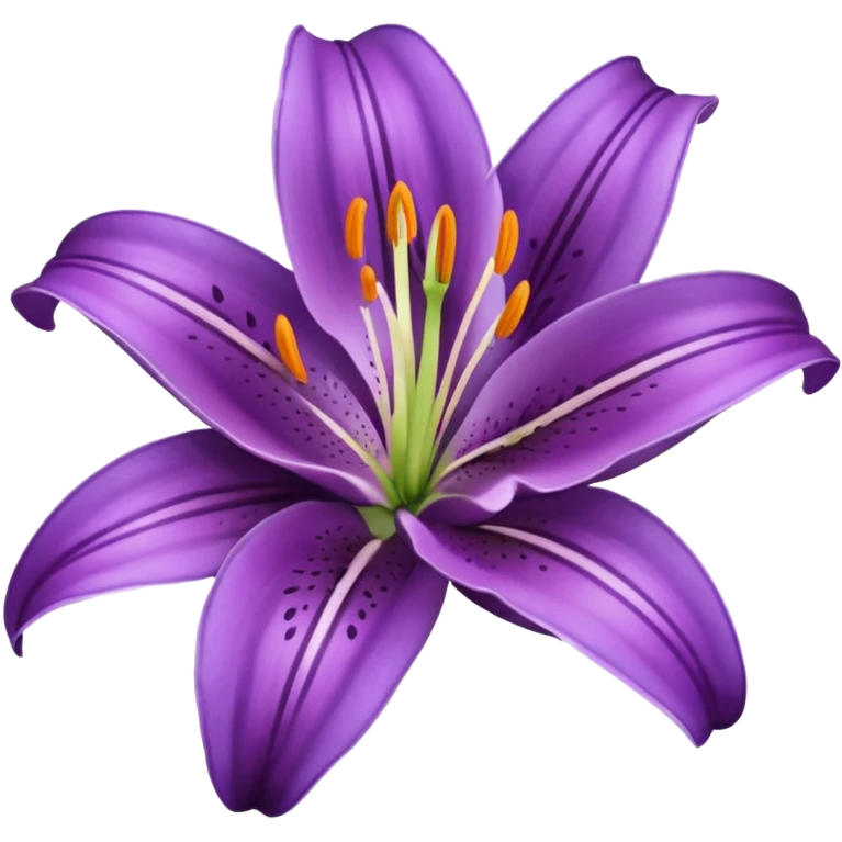 purple lily flower emoji
