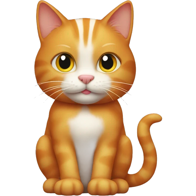 Ginger cat wth a welcome sign emoji