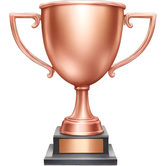Rose gold trophy emoji