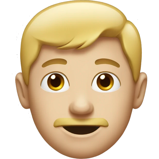 Make a picture of a man that has milk on his face emoji