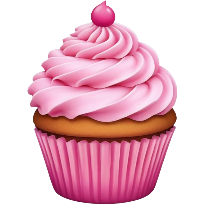 Cupcake with pink icing emoji