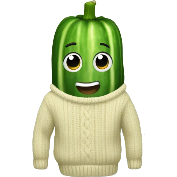 cucumber in a sweater emoji
