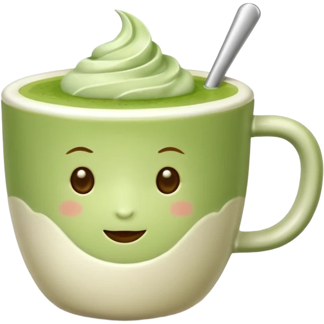 matcha latte in a cup emoji