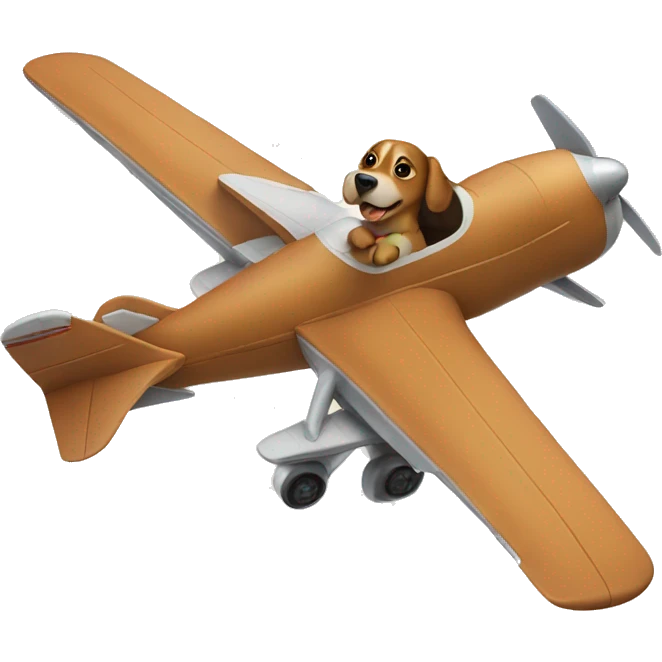 Dog flying plane emoji