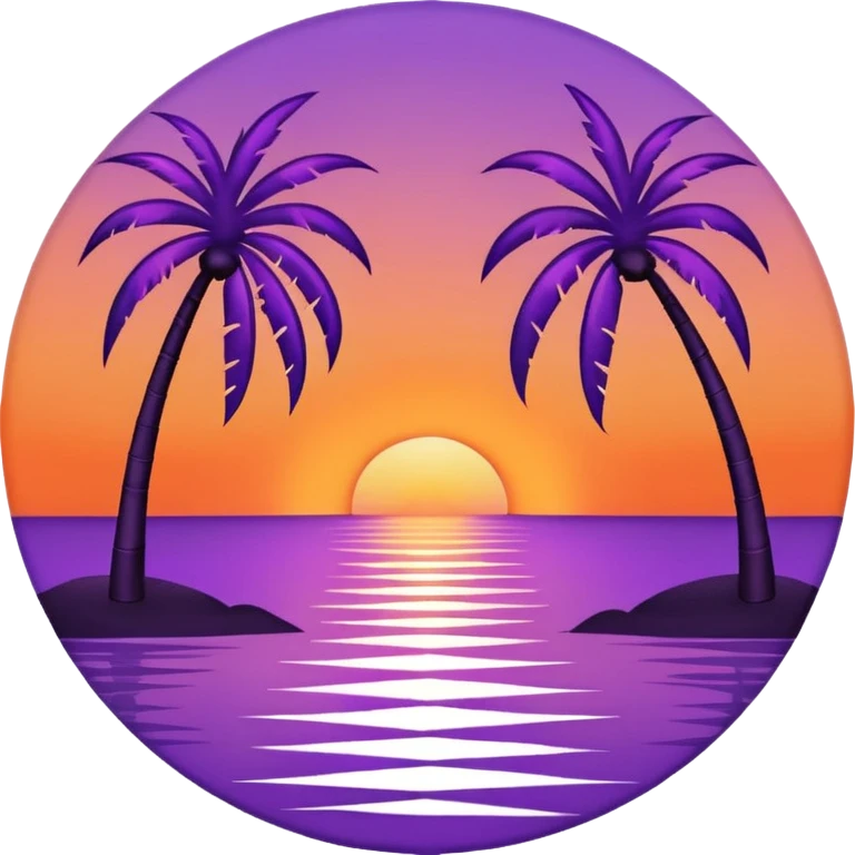 florida plam trees and sunset emoji