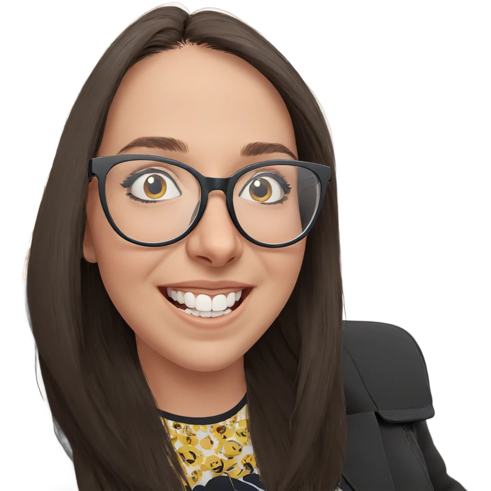 smiling girl with glasses emoji