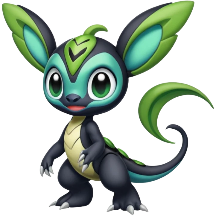 Colorful Exotic Meloetta-Zygarde-Virizion-Venom-Stitch-Fakémon-creature-hybrid emoji